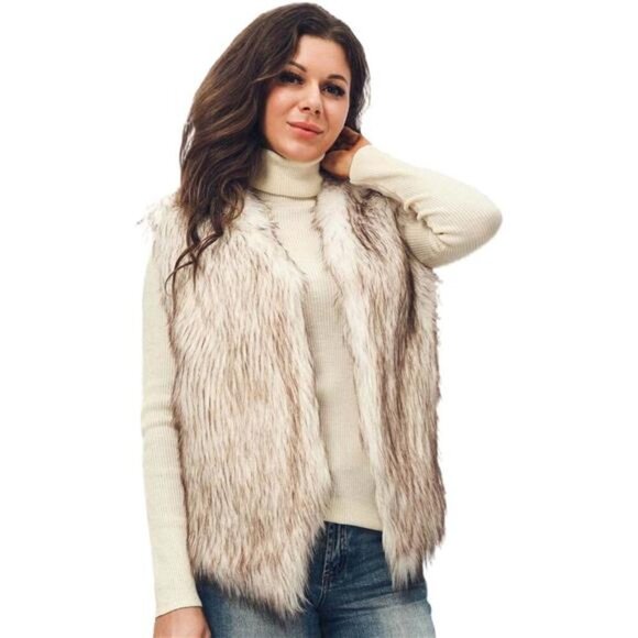 Faux Fur Vest For Women/ Outwear for Spring, Autumn, and Winter - Picture 1 of 5